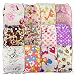 LittleBloom, Reusable Pocket Cloth Nappy, Fastener: Popper, Set of 12, Patterns 1207, With 12 Microfibre and 12 Bamboo Inserts, (see "Special Offers and Product Promotions" for Special Offers Detail)
