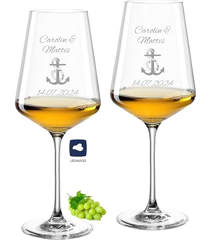 Personalisiertes Weinglas Mit Gravur 'Meer Geht Immer' – Geschenkidee Für Weinliebhaber (460 Ml)