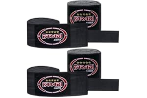 Farabi Sports Bambini bendaggi Boxe 2,5 Metri di Lunghezza fascie da Boxe - Fascette Boxe con Coppia per MMA, Muay Thai, Allenamento, Kickboxing e Sport da Combattimento