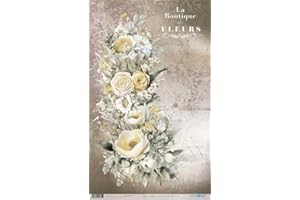 PAPERSFORYOU Papers For You Papier de riz 54 x 33 cm 25-30 gr (La Vie en Fleurs Daisies III)