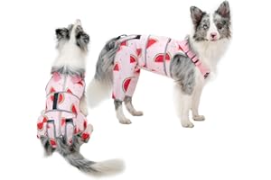 Arblina Hundebody Nach OP, Atmungsaktiv Hund Recovery-Anzug für Hinterbeine, OP Body Hund für Kleine/Mittlere/Große Hunde, Männlich/Weiblich Hunde Onesie Nach der Operation, Rosa L