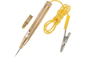 Hemobllo Spannungsprüfer Stromprüfer 6V 12V 24V Kfz Auto Prüflampe mit Krokoklemme