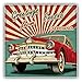 Price comparison product image Fresno California Retro Greetings Label Car Bumper Sticker Decal 12 x 12 cm