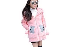 Nemopter Cappotto Ragazza Giacca Ragazza Cappotto in Pile Per Bambini Cappotto Invernale Caldo Lungo
