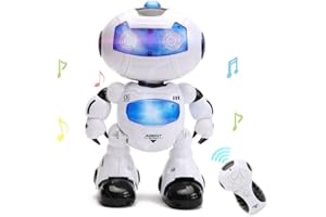 Toysrex Remote Control Walking Robot Toy Intelligent Walking RC Space Robot with Music& Light for Kids
