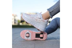 XRDSHY Mens and Womens Kids Roller Skate Shoes Wheels Shoes 2-in-1 Multi-Purpose Roller Skates with Double Wheels Outdoor Gymnastics Fashion Sneaker Technical