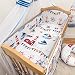 5 Pcs Baby Nursery All Round Bumper Set, 120x60cm 360cm long, Bedding Suits Cot - Pattern 16