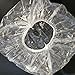 100 PCS Plastic Home Hotel Disposable Waterproof Thicken Transparent Bath Shower Spa Cap