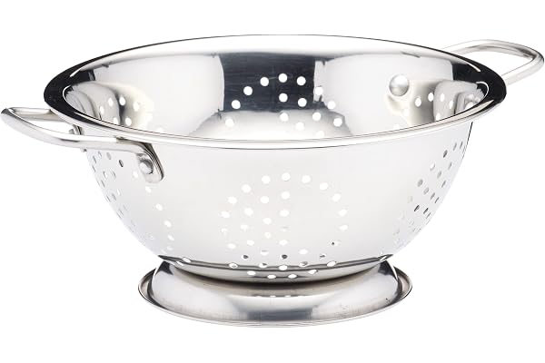 KitchenCraft - Passoire sur Pied en Métal avec Poignées, Acier Inoxydable, 24,5 cm