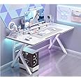 DESINO Desktop Computer Desk, K-Type White Computer Desk，Simple Game Table for Home Bedroom Table, Student Writing Study Table (white, 120 * 60cm)