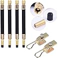 GOLRISEN 4 Pack Valve Extension 19cm/7.5inch Length with 2 Clamps Tire/Tyre Valve Extenders Adapter for Heavy Vehicle Tire Wheel like Camper,Truck,Bus,Rv Car,Trailer