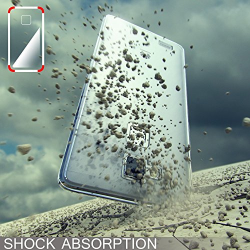 Huawei Ascend Mate 7 Cover Custodia Protezione di NALIA, Slim Case Protettiva Trasparente Cellulare in Silicone con Bordi, Gomma Clear Copertura Sottile Bumper per Telefono Ascend Mate-7 - Trasparente