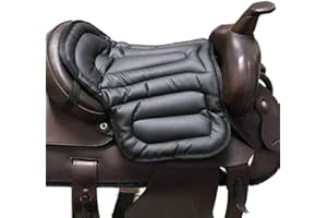 PPYQQ PU Leather Horse Riding Seat Saver Shock Absorbing Memory Foam Saddle Cushion Pad, M