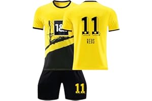 Generisch BVB Trikot, Fussball Trikot Kinder/Erwachsene Set, Nr.11 REUS Fußballtrikot Shorts Socken Trainingsanzug, Herren/Junge Football Training Jersey Anzug