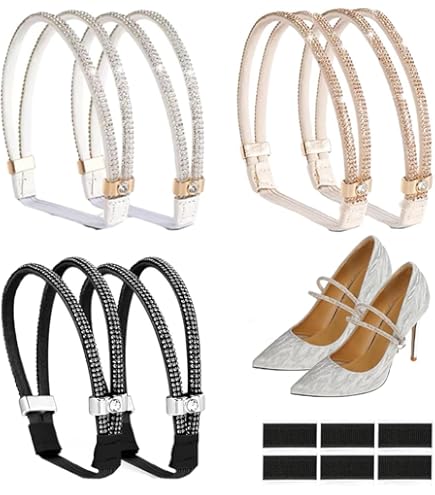 Yueser Cinghie Scarpe Trasparenti, 20 Paia Cinghie Per Scarpe Tacchi Alti Antiscivolo Rimovibili Trasparenti,Tacchi Alti Accessori Per Scarpe - Foto 8