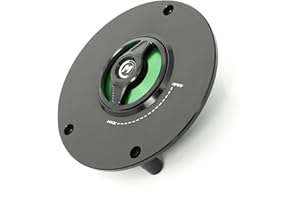 Autobahn88 Motorcycle Fuel Tank Cap, Keyless, Quick Lock/Release, compatible with Honda RC51 RVT1000 SP1 2000-2006, (Blade Style) (Body-Handle-Cap = Black-Black-Green)