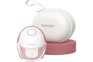 Momcozy Tiralatte a Mani libere Mobile Style | M6, Ritmo Ideale per Più Latte, Flangia DoubleFit, più Aderente e Discreto con 3 Modalità e 9 Livelli, 24mm (1, Rosso)