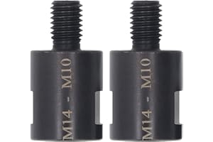 FYEARFLY 2 Stück Winkelschleifer Gewindeadapter, M10-M14 Winkelmühle Adapter CRV Stahl Weiblich Zu Männlicher Mühle Wellenwandler-Grenzflächenanschluss (M14 bis M10)