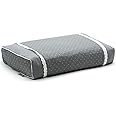 Edomi Buckwheat Neck Cooling Pillows Cooling for Sleeping Pillow for Neck and Shoulder Pain Relief Adjustable Cool Lumbar Support Pillow for Stomach Side Back Sleepers(17x10 Inch, Gray)