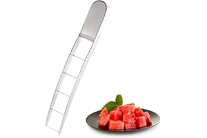 YUANBAOTT Wassermelonen Schneider, Wassermelonenschneider Würfel, Edelstahl Wassermelonen Würfelschneider, Obstschneider Küchenhelfer für Schneiden Wassermelone, Obstsalat, Papaya, Drachenfrucht