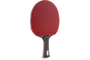 JOOLA Raqueta de Tenis de Mesa Match Pro ITTF aprobada, 4 Estrellas, Negro/Rojo, 1,8 mm de Grosor de Esponja