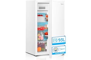Midea Nevera Pequeña 93L - Mini Frigorífico Compacto para Hogar y Oficina - Frigorífico Pequeño Bajo Consumo Sin Congelador - Mini Bar Silencioso para Caravana y Camping con Zona fría de 0º/-3º