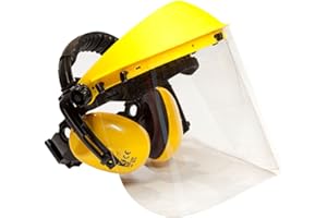 Viwanda Gesichts- und Gehörschutzkombination (großes 40x20cm klares Visier) EN 166