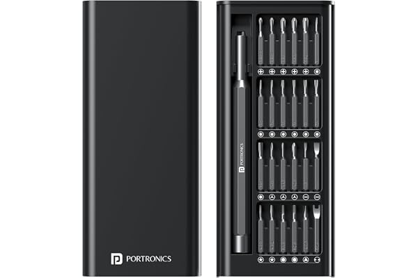 Portronics Bit Box,24-in-1 Screwdriver Kit,Compact,Durable,and Travel-Friendly Tool Kit with a Magnetic Bit Holder,Perfect fo