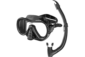 Seac Set Giglio, Set Snorkeling con Maschera Subacquea e Snorkel con Valvola di Spurgo Acqua per Adulti e Ragazzi