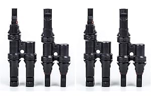 Dongge 2 Pairs of Solar Junction Cable Male Female Junction Connector Y Connector Adapter Matched MMF + FFM IP67 Waterproof