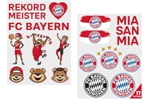 ‎FC BAYERN MÜNCHEN FC Bayern München Fan Tattoos Set of 2 Face Stickers Temporary Tattoos FCB – Plus Sticker We Love