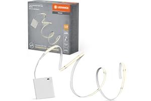 LEDVANCE FLEX Striscia luminosa a LED con batteria, tecnologia COB per una distribuzione omogenea della luce, 3,3 W, 150 lm, lunghezza 2 m, flessibile e pieghevole, per applicazioni in interni