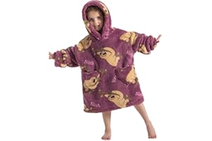 NUANHOM Wearable Blanket Hoodie for Kids Toddlers Super Warm Cozy Oversized Hooded Blanket Sweatshirt with Pocket for Little Girls Boys