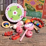 13PCS Baby-Kind-Holz-Sound-Hit Musikinstrumente Spielwaren -Geschenk Spiele (Rosa) - 2