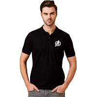 Leotude Regular Fit Polo T Shirt for Men (Color: Black)