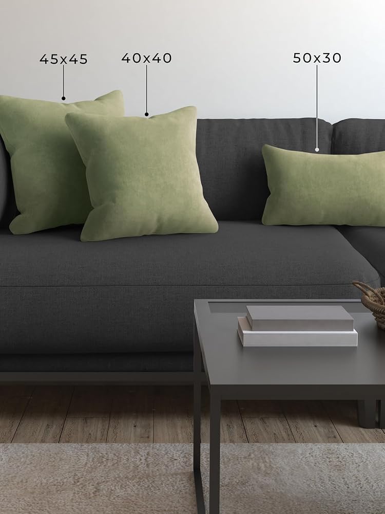 Demor Home Soft Series Çağla Yeşili Kırlent Kılıfı, 40x40 cm