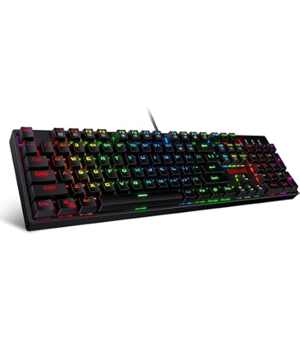 Redragon K580 Pro Clavier de Jeu mécanique sans Fil RVB avec 3 Modes et 104 Touches, Socle échangeable à Chaud, contrôle multimédia dédié et, Interrupteur Rouge linéaire, US Layout