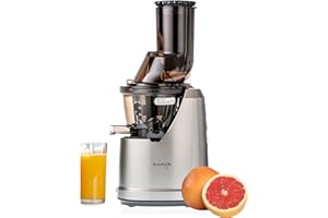 Kuvings Juicer | B1700 | Whole Slow Juicer | Cold Press Juicer Machine | Juicer | Slow Juicer | Vegetables and Fruits | Quick and Easy Cleaning | Quiet Engine | Silver