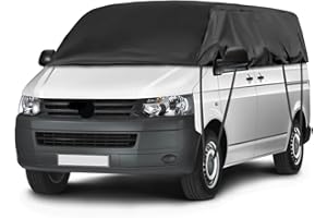 ZWPARTS Autoabdeckung Wasserdicht Ersatz für VW T5 T6 LWB, Sonnenfest Hälfte Autoabdeckung, Halbgarage UV Beständige Halbe Auto Abdeckplane Staubdicht Schneefest Outdoor Indoor