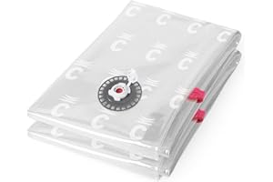 Compactor Set de 2 Bolsas de compresión al vacío ASPISPACE, tamaño M, 55x90 cm, Transparentes