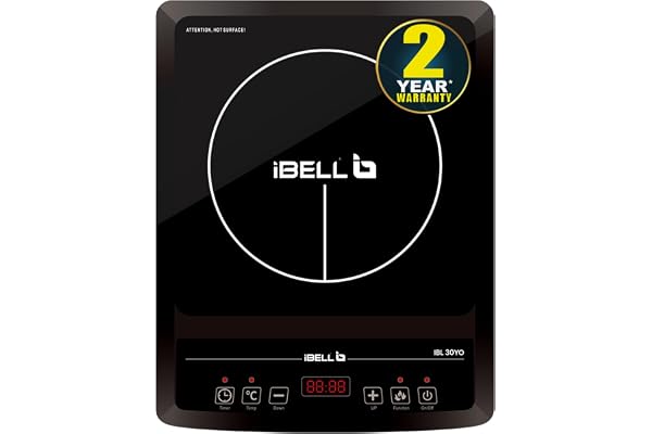 IBELL 30YO 2000W Induction Cooktop with Auto Shut Off & Overheat Protection, 2-Year Warranty (Black)