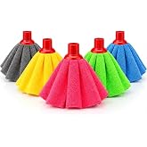 Deinhaus, Havlu Mop Başlığı &ndash; Mikrofiber, S&uuml;per Emici, Dayanıklı ve Renkli Temizlik Bezi (T&uuml;m Mop Saplarına Uyumlu), Karışık 