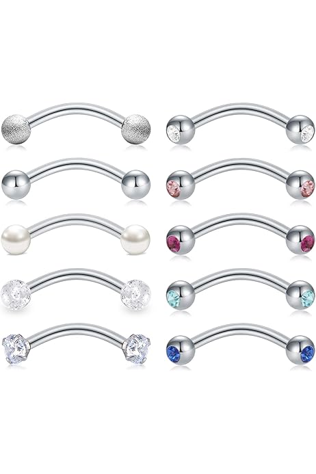 6 Piercing Alla Lingua In Acciaio Chirurgico | Bilanciere 14mm, 6 Colori, Ipoallergenico - Foto 7