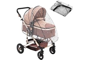 AXERHK Universal Rain Cover for Pushchair, Rain Cover for Pram, Transparent Pram Rain Cover for Outdoor Travel, Stroller Weather Shield for Waterproof, Dust, Sun, Fit Most Strollers