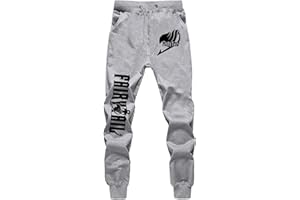 WANHONGYUE Anime Fairy Tail Sweatpants Jogginghose Cosplay Kostüm Lange Trousers Sporthose Trainingsanzug mit Taschen