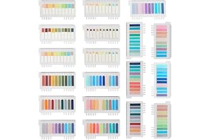 DaKuan - 3800 linguette adesive trasparenti con righello per segnalibro di pagine, categorizzazione documenti, marcatura indice (19 fogli)