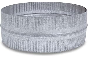 CAEXVEN Manguito de Unión para Conductos en Acero Galvanizado - Serie Lisa y Flexible - 200 mm