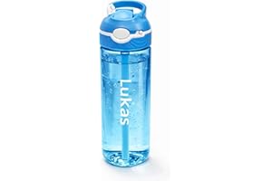 loongway Personalisierte Trinkflasche Kinder mit Namen - Wasserflasche Kinde 750ml - Trinkflasche mit Strohhalm BPA Frei - Geeignet für Schule Sport und Outdoor-Aktivitäten