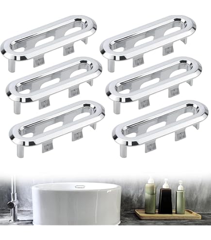 Pack De 10 Anillos Cubre-rebosadero Para Fregadero - Blanco, Fácil Instalación