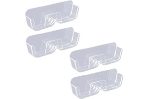 OKVGO Wall Mounted Eyeglasses Holder, Adhesive Transparency Eye Glass Holder for Wall Home Decor Eyewear and Sunglasses Stand Display Rack Organizer Transparent Clear 4pcs